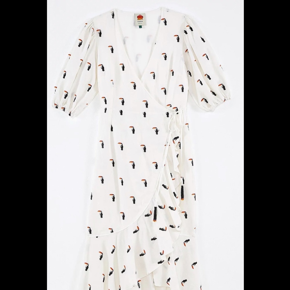 FARM Rio toucan midi dress